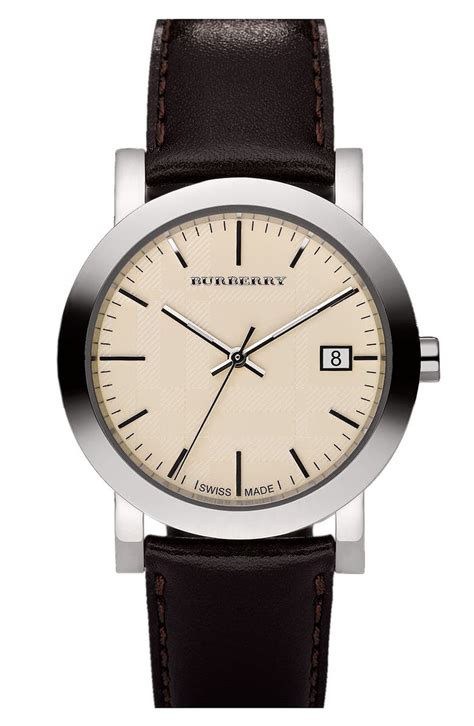 burberry leather strap watch men|Burberry shoulder strap replacement.